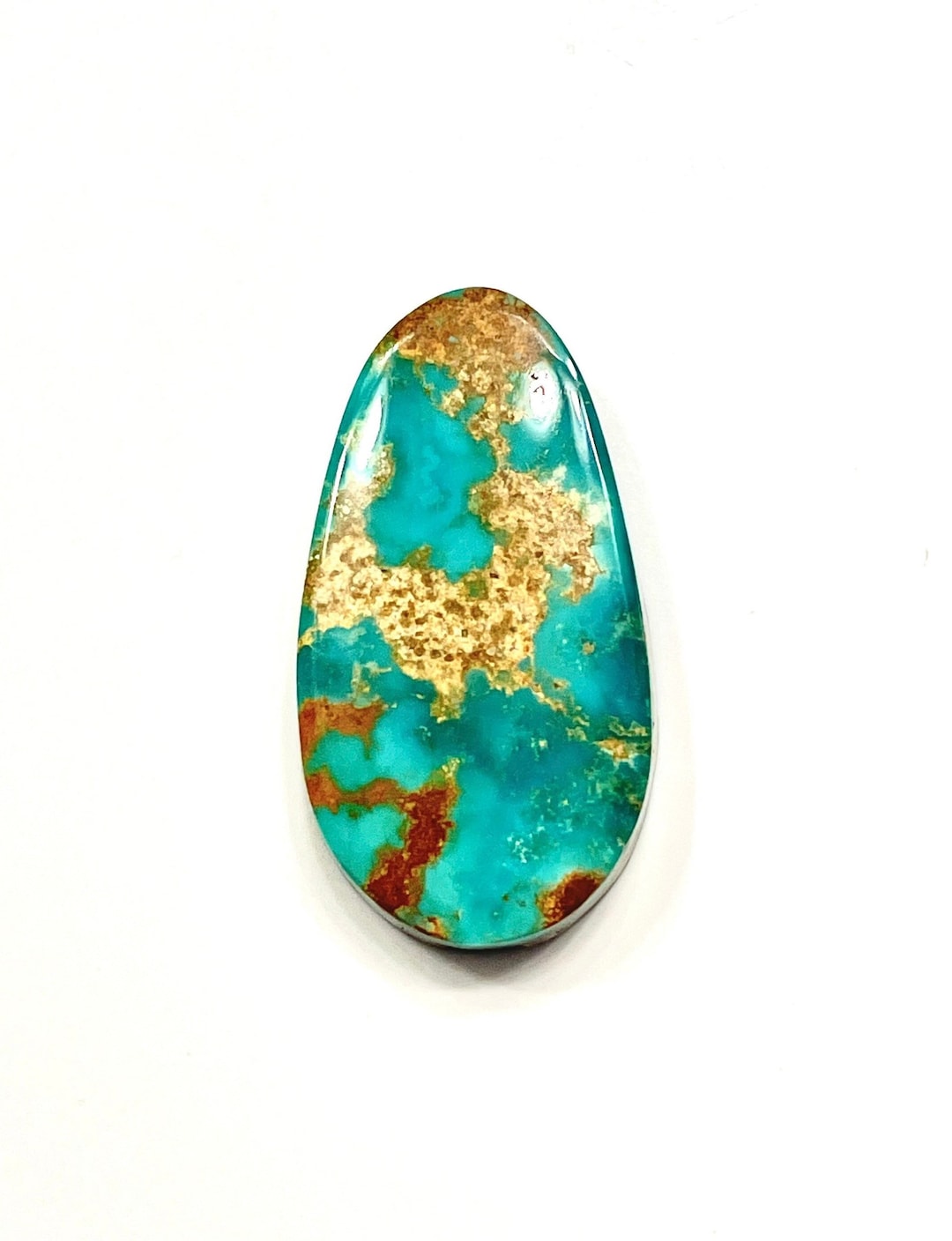 Battle Mountain Blue Gem Turquoise Rare Intense Aqua Blue Natural High ...