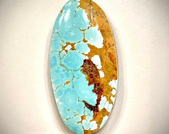 Number 8 Turquoise Cab Large Natural Stone Gem Spiderweb High Grade #8 Cabochon 22.5 CTS Eureka County Nevada