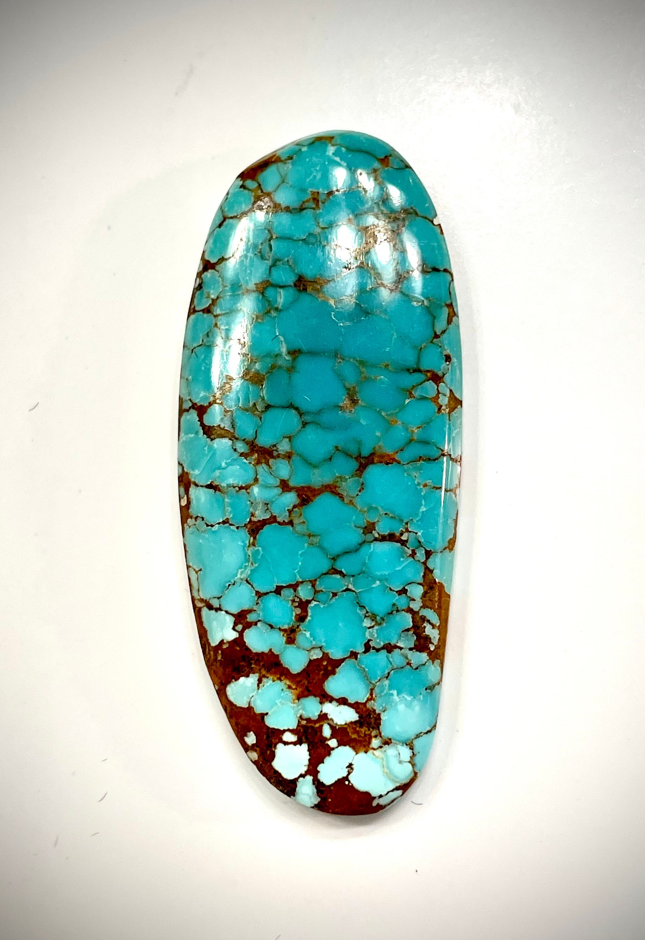 Number 8 Turquoise Large Natural Gem High Grade 8 Cabochon 31.4 CTS 