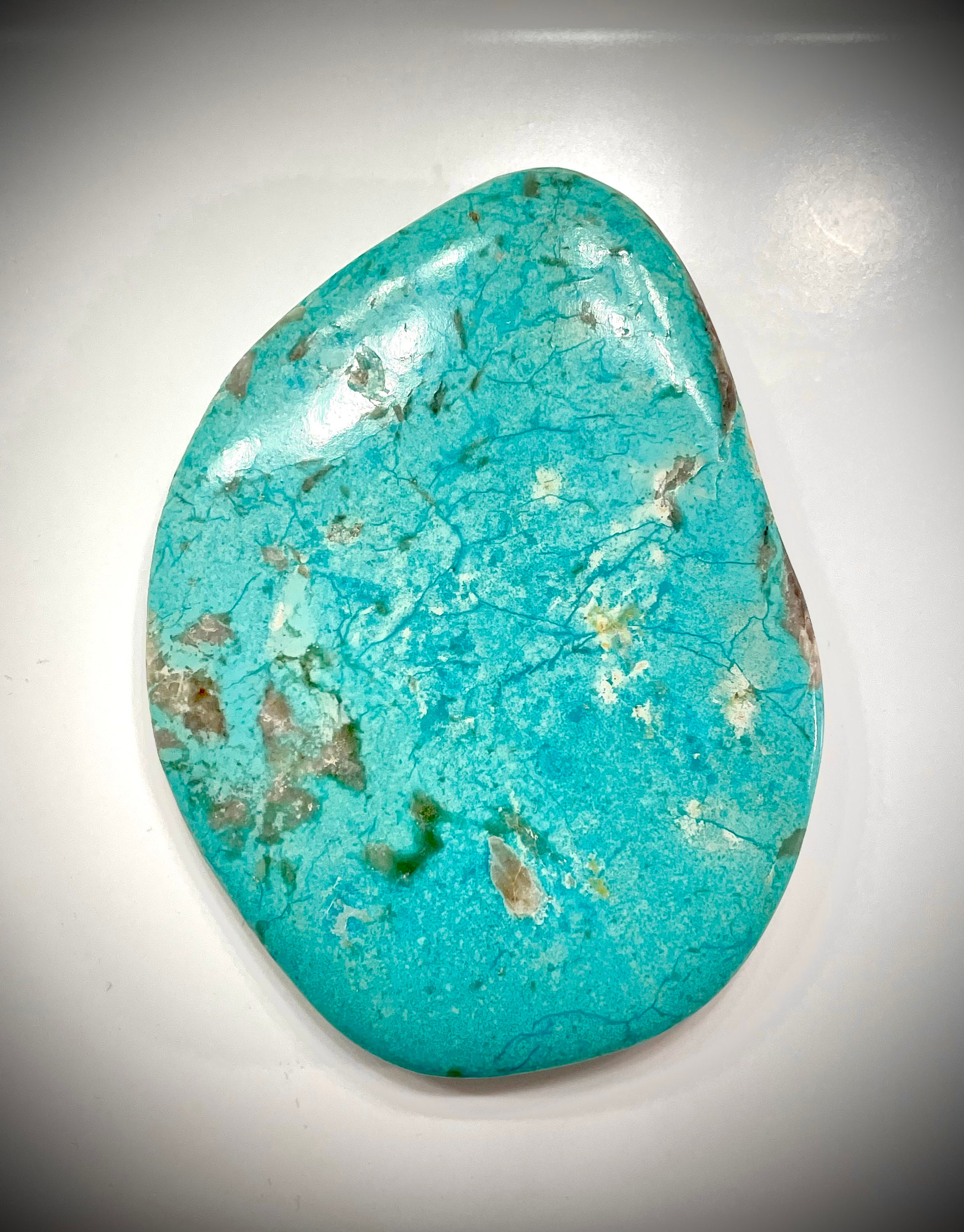 Tyrone Turquoise Cab Huge Stone Blue Natural Gem High Grade