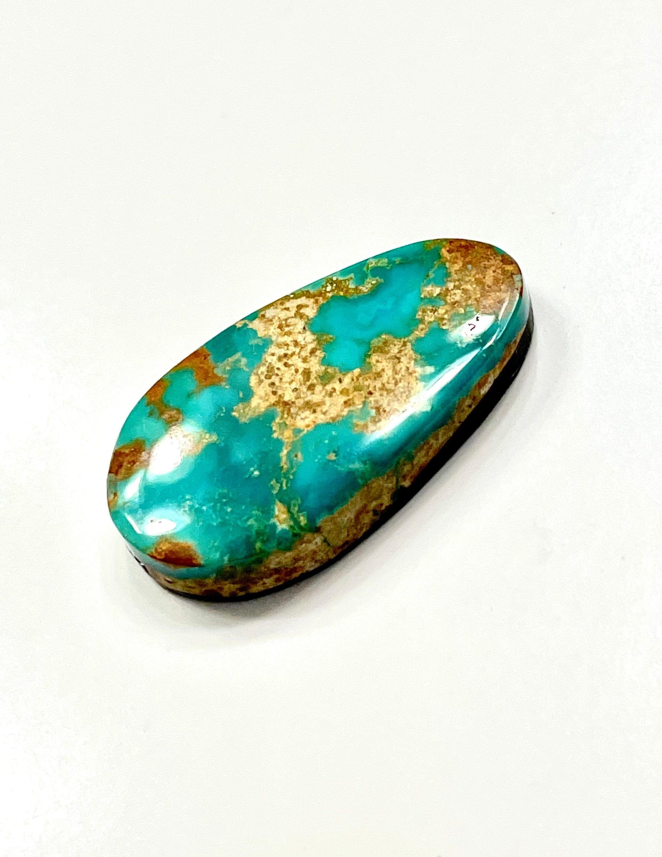 Battle Mountain Blue Gem Turquoise Rare Intense Aqua Blue Natural High ...