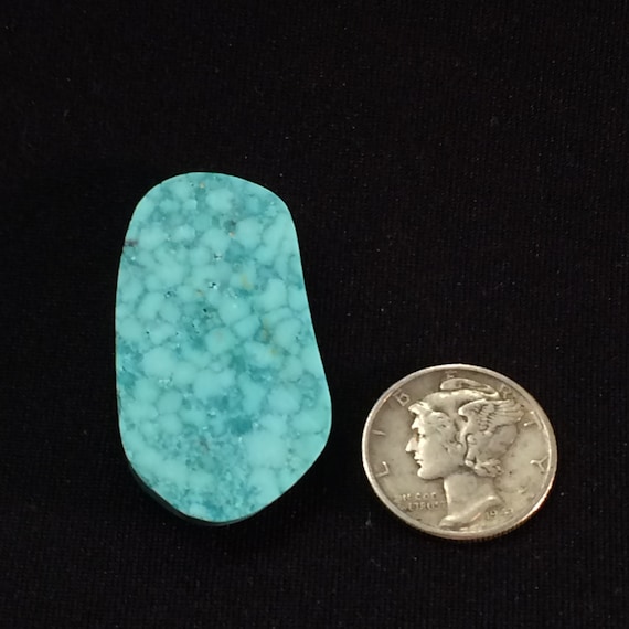 Number 8 Turquoise Large Natural Stone Gem High Grade Blue Webbed