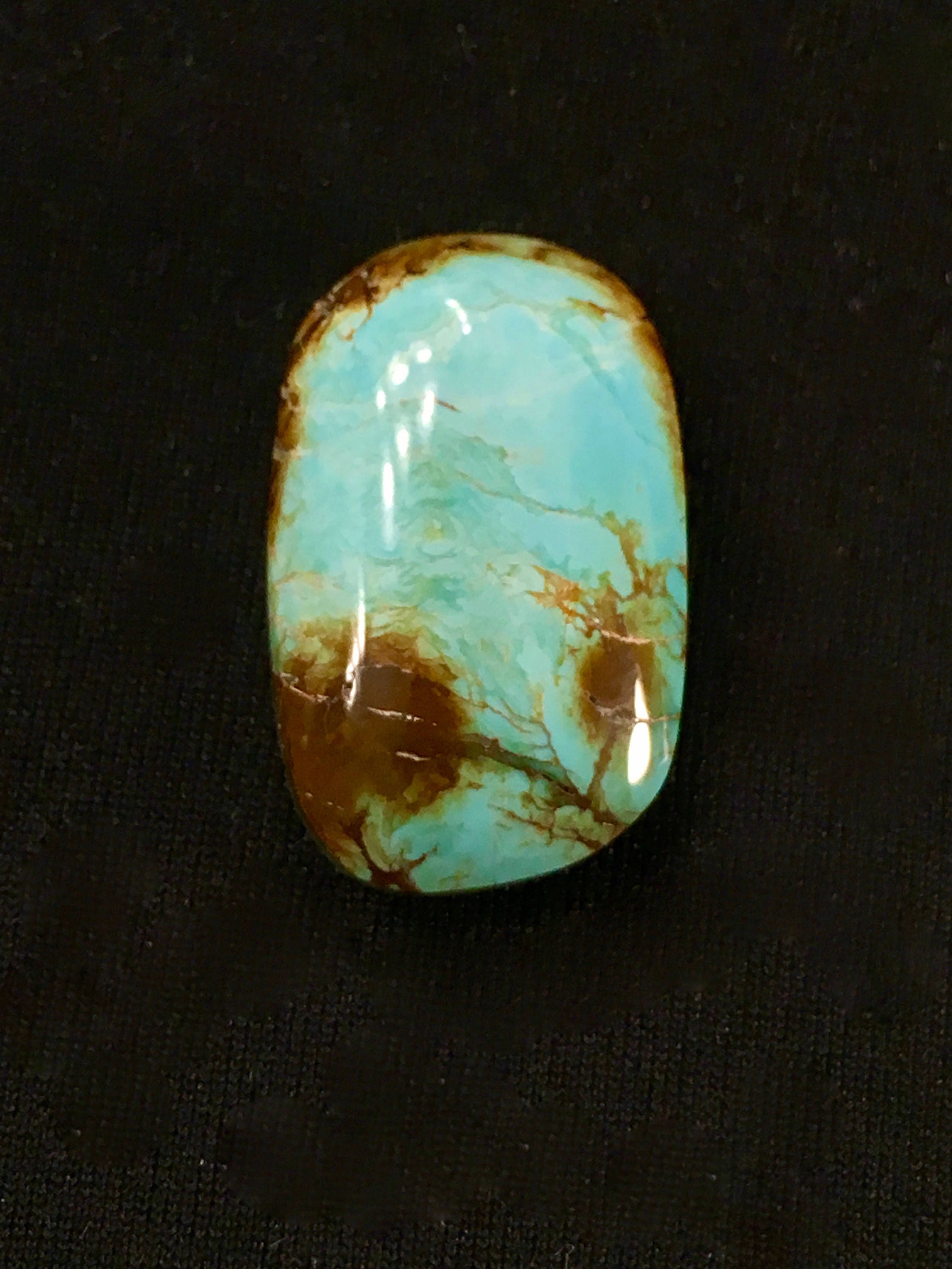 Number 8 Turquoise Large Natural Gem High Grade 8 Cabochon 31.4 CTS 