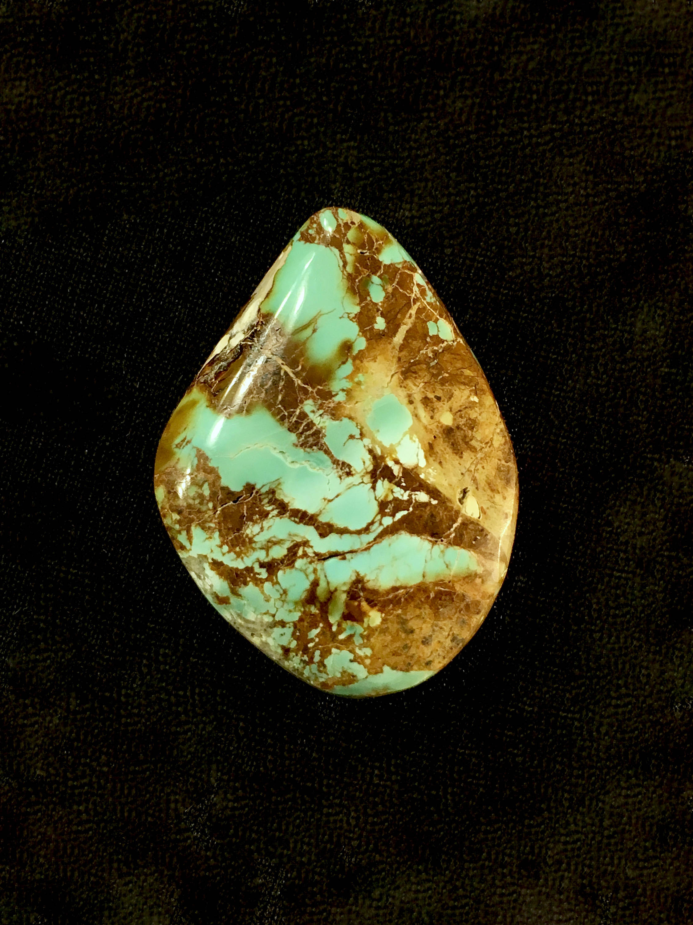 Hachita Turquoise Natural Gem High Grade Large Cabochon 23.5