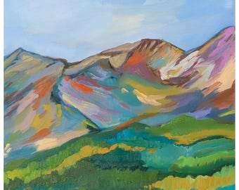 Colorful Timpanogos Mountain Giclée Print: Utah Landscape Art
