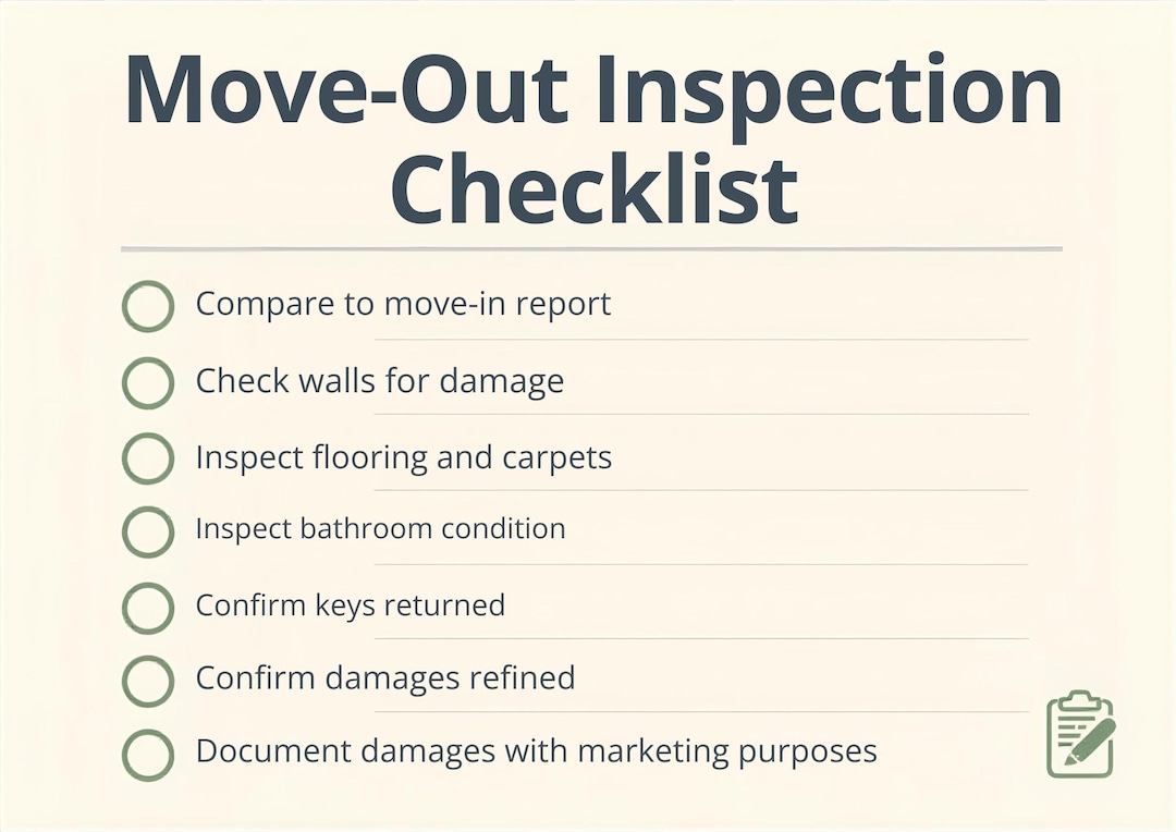 Move Out Inspection Sign Move-out Inspection Checklist for Landlords | Rental Property Checklist ...