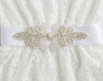 Pearl Crystal Rhinestone Bridal Sash,Bridal sash ,Wedding sash,Bridal Accessories,Bridal Belt, Rhinestone wedding  sash, Wedding belt sash.