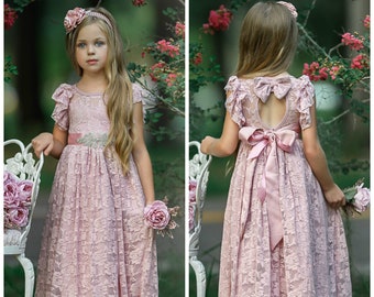 baby girl mauve dress