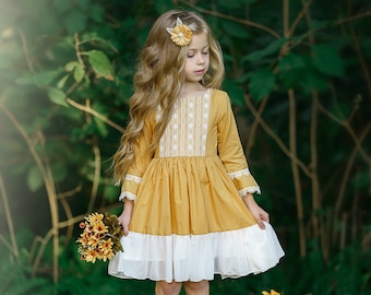 Mustard yellow dress for baby girl sales