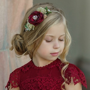 Baby headbands,Baby girl headband, floral nylon headband, flower crown headband, nylon headbands,Newborn headband, Infant Headband,Hair bows
