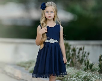 navy blue infant dress
