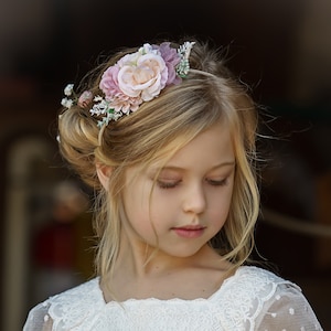 Baby headbands,Baby girl headband, floral nylon headband, flower crown headband, nylon headbands,Newborn headband, Infant Headband,Hair bows