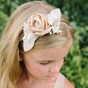 Baby headbands,Baby girl headband, floral nylon headband, flower crown headband, nylon headbands,Newborn headband, Infant Headband,Hair bows