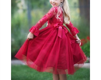 girls red dresses