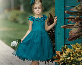teal dresses for girls
