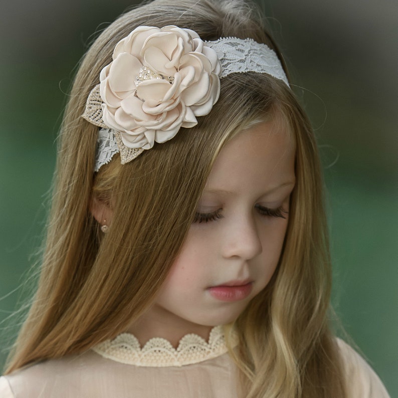 Black Headband Silk Flower headband girl headband couture Etsy