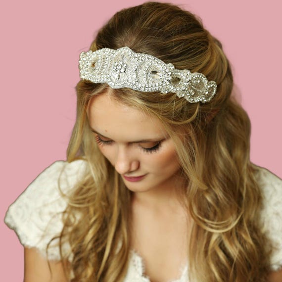Bridal Crystal Headband, Prom Rhinestone Headbands, Wedding  display picture 2