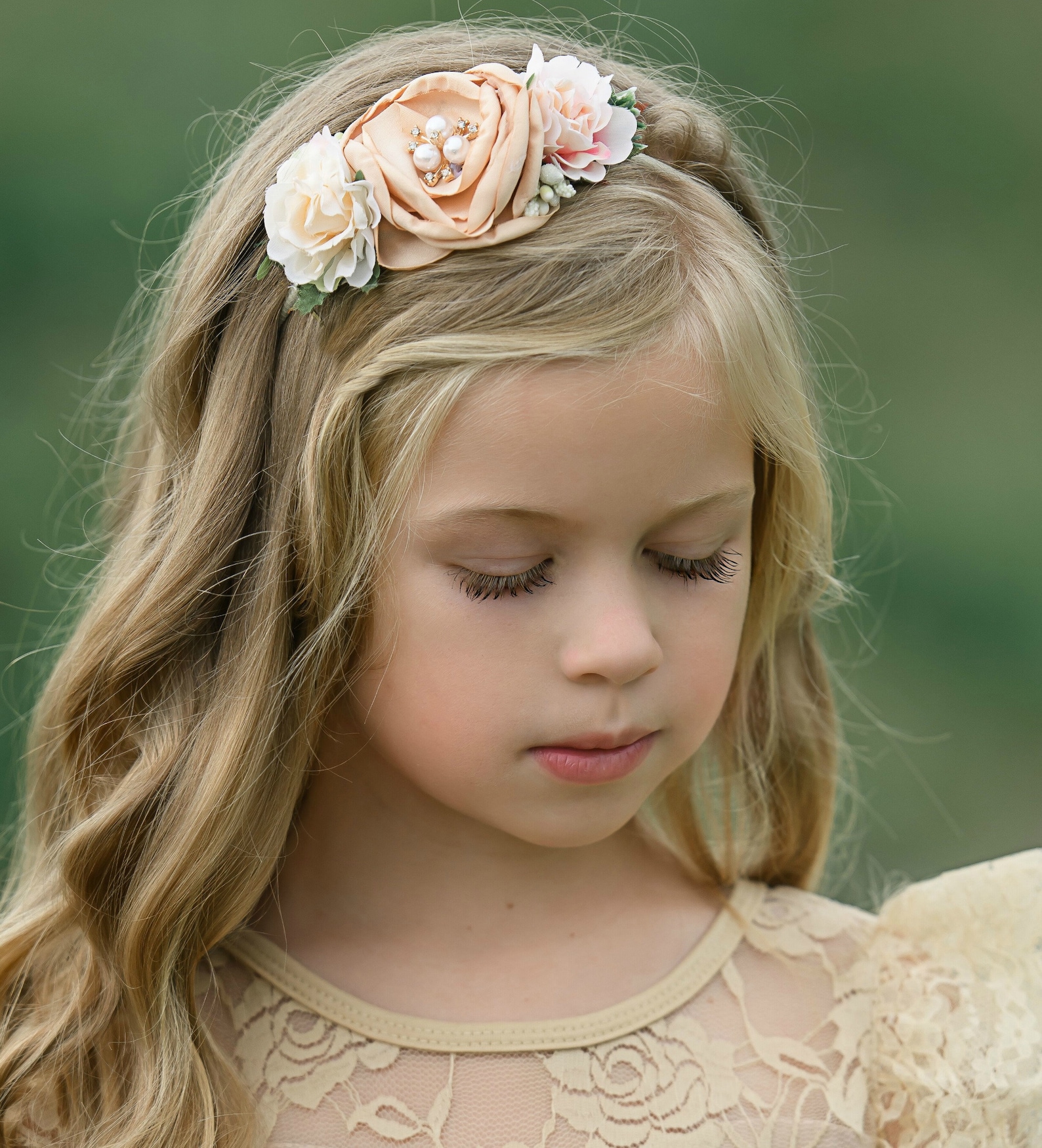 Baby Headbandsbaby Girl Headband Floral Nylon Headband Etsy