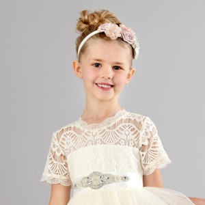 Lace Flower Girl Dress Ivory Rustic Flower Girl Dress - Etsy