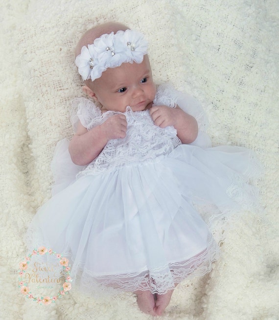 white dress for newborn girl