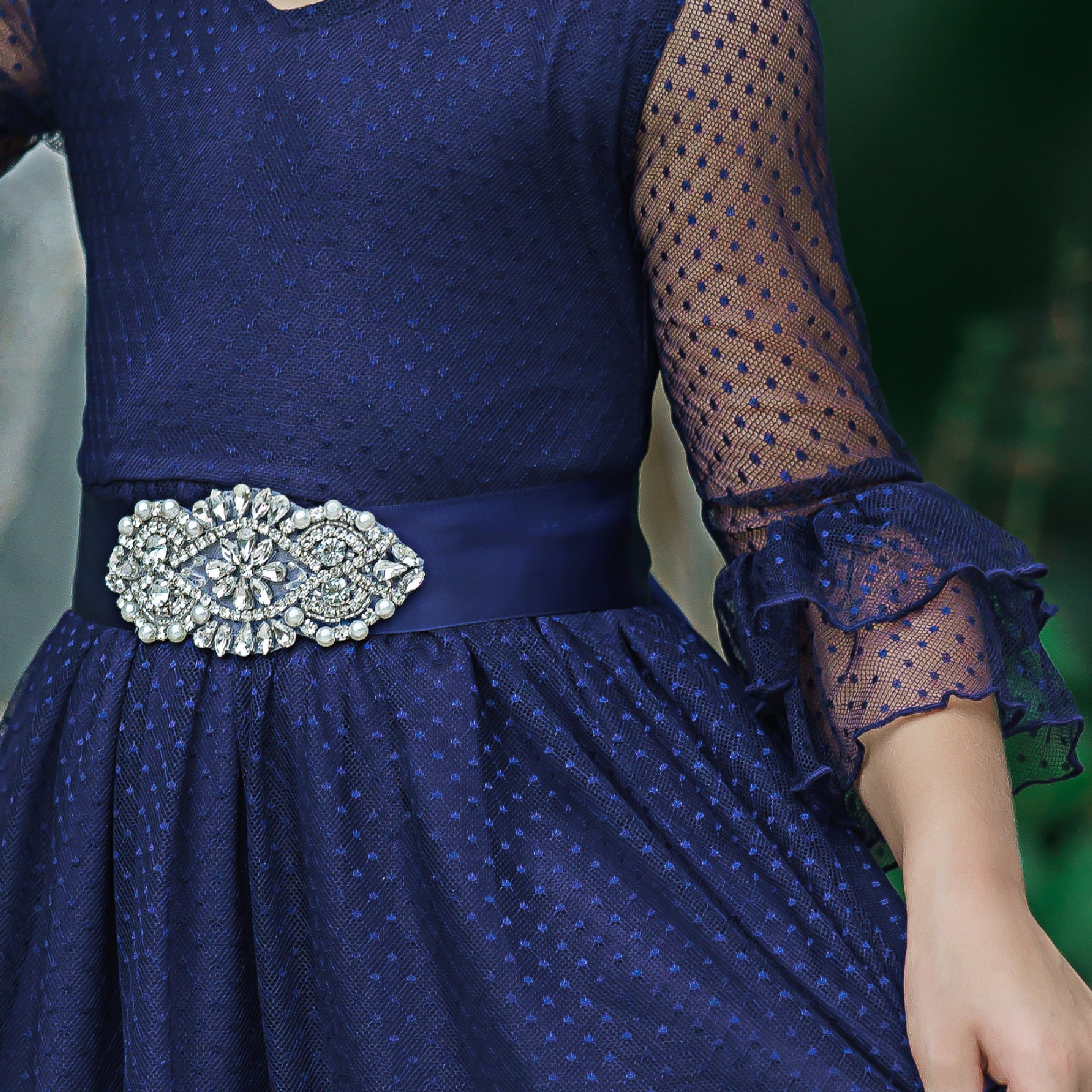 Navy blue flower girl dress flower girl dresses Rustic Etsy