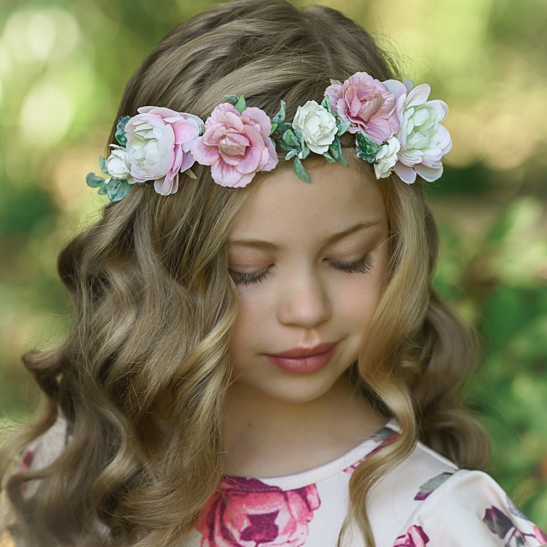 Spring Flower Crown, Flower Tiara, Floral Crown, Flower Halo, Bohemian