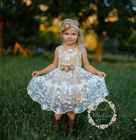 Flower girl dress lace flower girl dress girls dress girls | Etsy