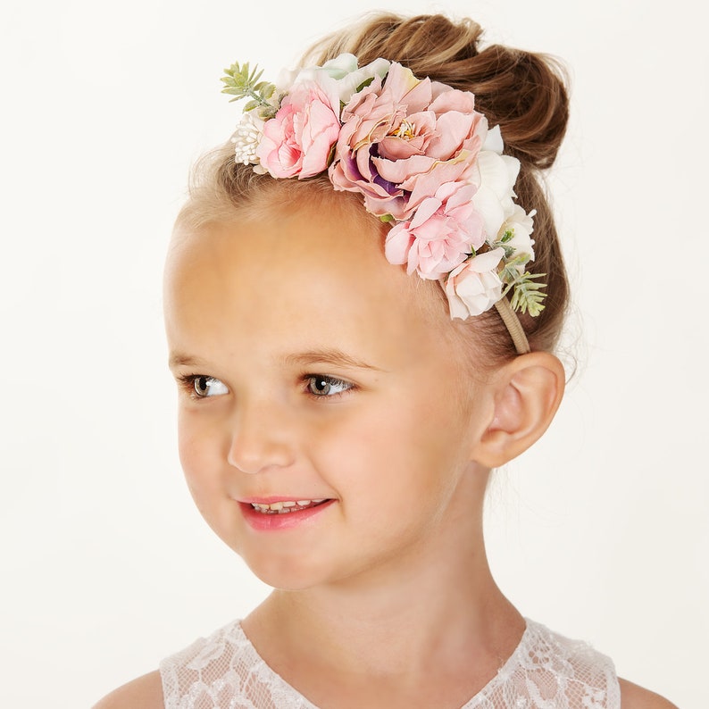 Baby Headbandsbaby Girl Headband Floral Nylon Headband Etsy