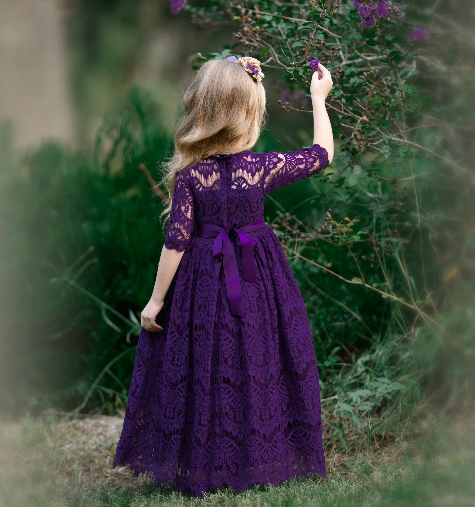 Lace Flower Girl Dress Burgundy Lace Flower Girl Dress Etsy