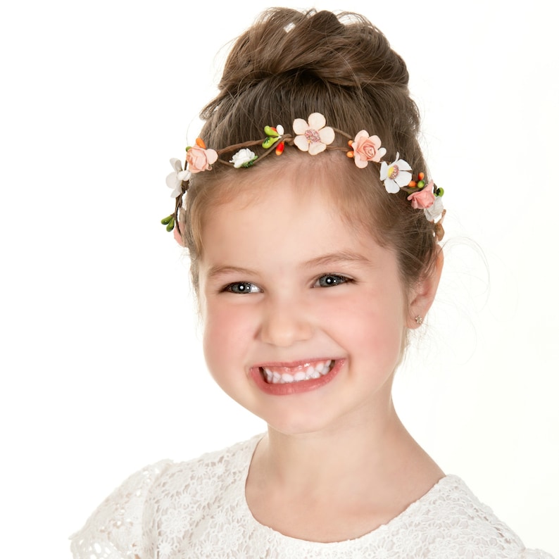 Blush Pink Flower Crown Flower Tiara Floral Crown Flower Etsy Australia