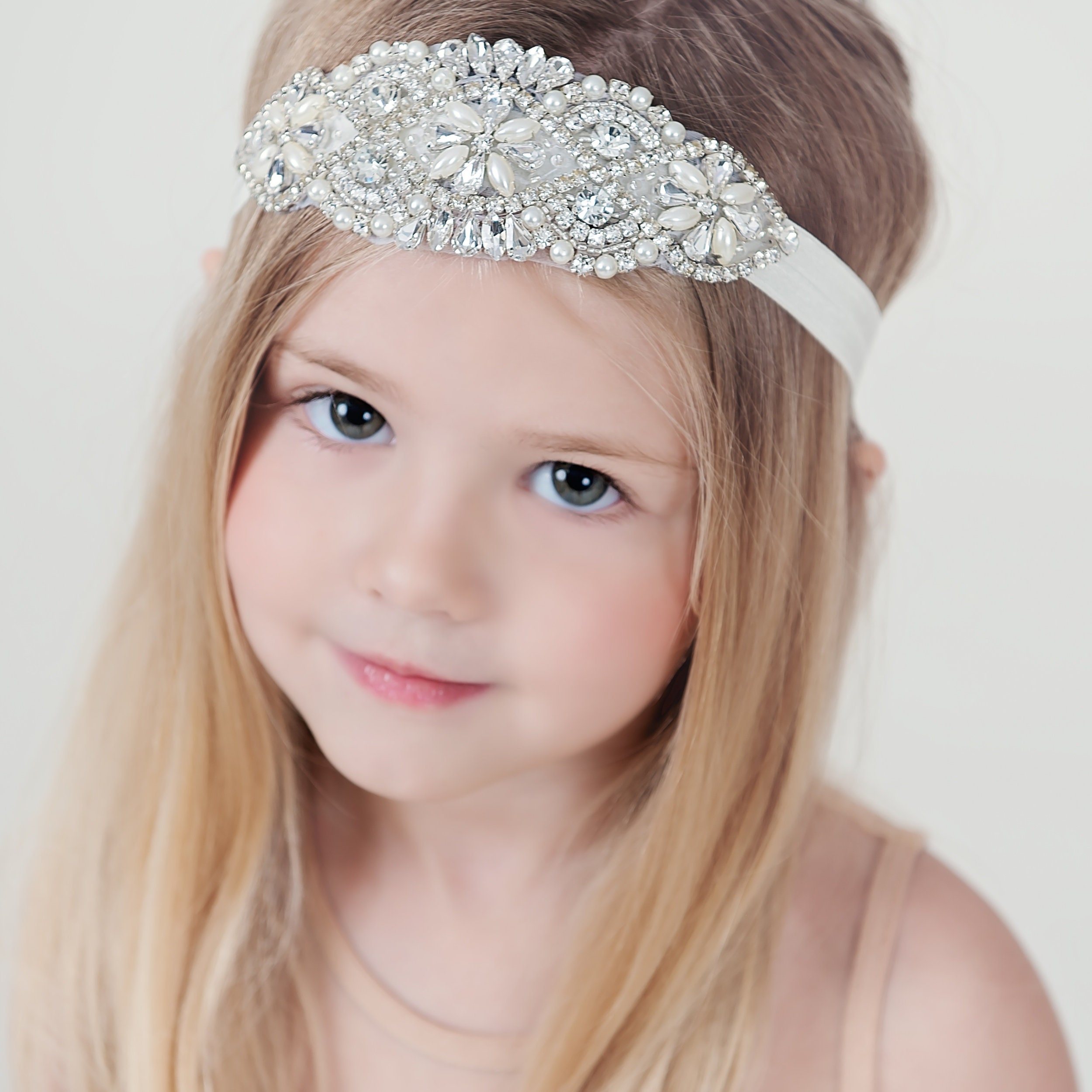 Baby Headband Flower Girl Headband Crystal Headbandbridal - Etsy Denmark