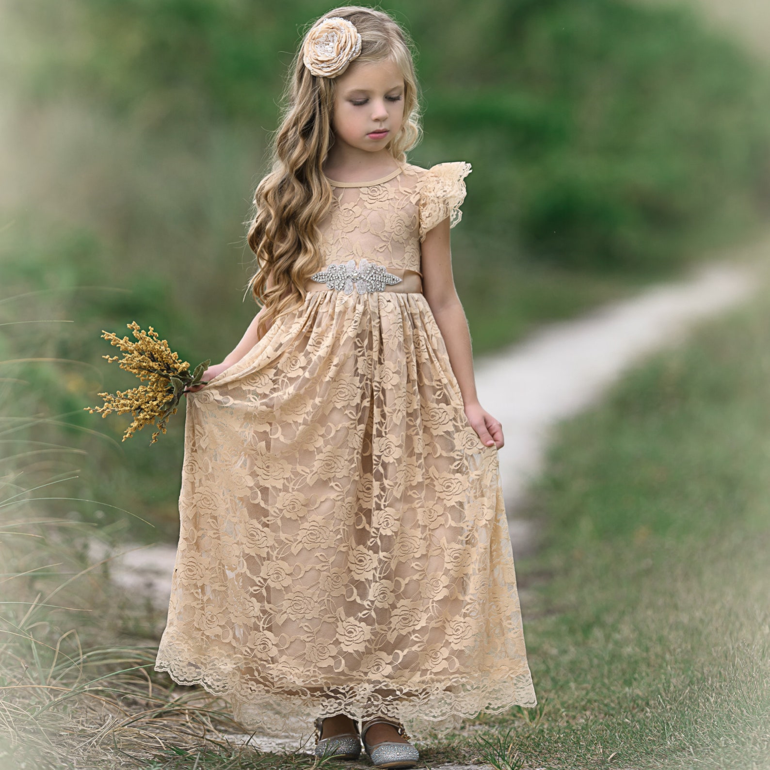 Lace Flower Girl Dressflower Girl Dresses Lace Baby Etsy Australia