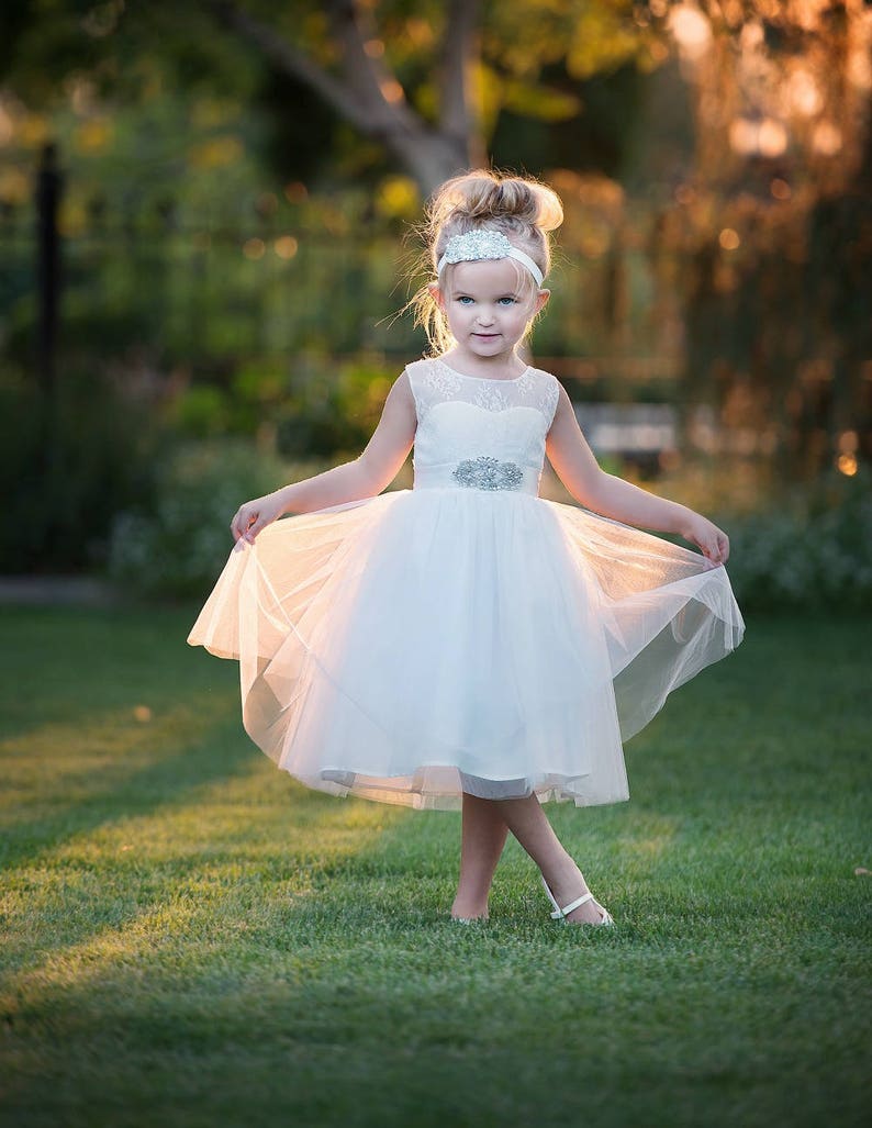 Open Back Flower Girl Dress