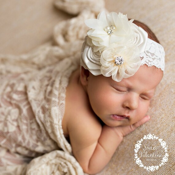 christening headband