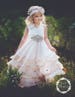Flower girl dress,boho flower girl dress,rustic Ivory flower girl dress , flower girl dresses,beach wedding flower girl dress,champagne 99 