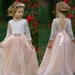 Blush Tulle Flower Girl Dress, White Lace Flower Girl Dress, Boho Flower Girl Dresses, Rustic Flower Girl Dresses, Toddler Tutu Dress 1 