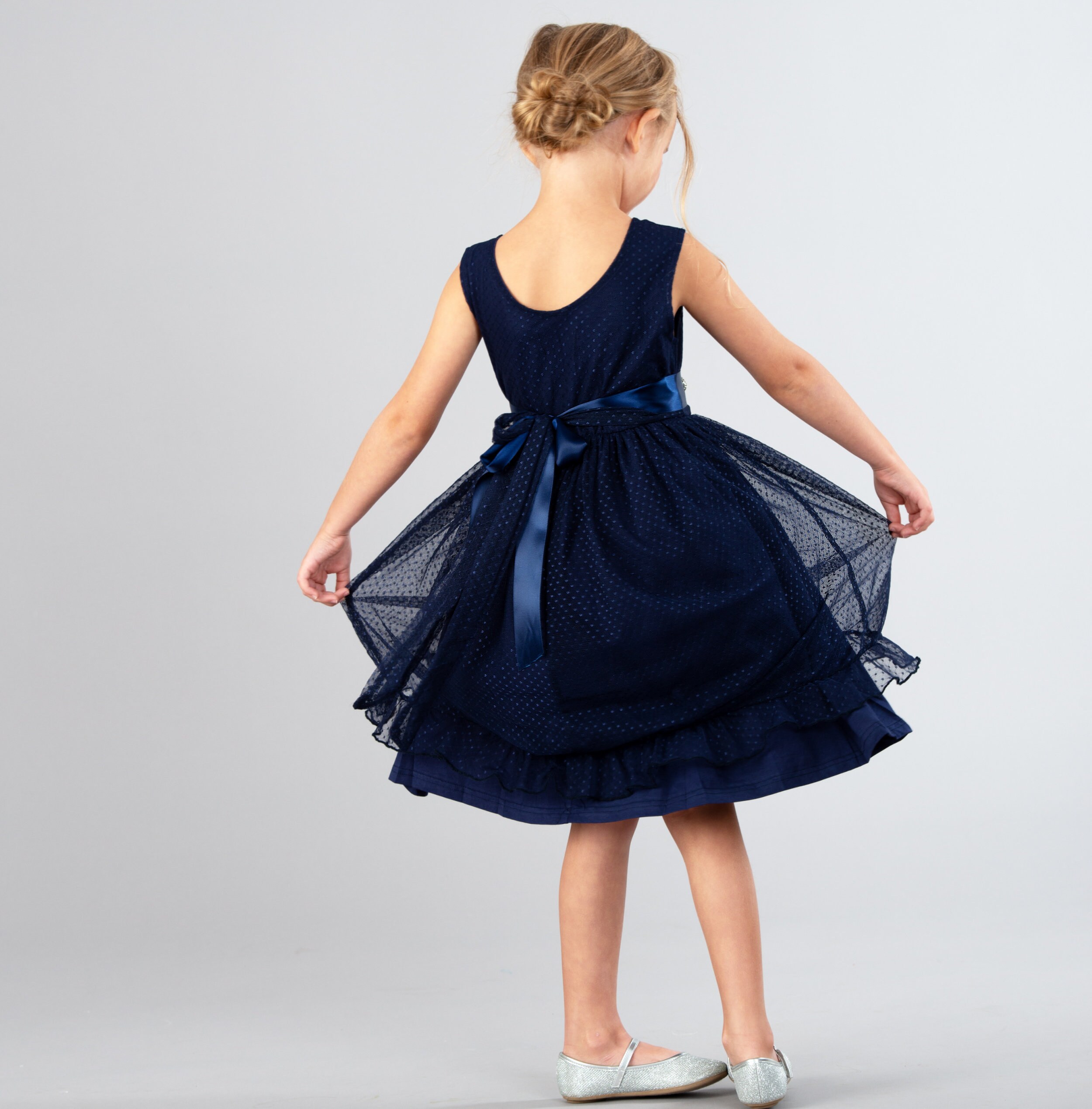 Navy blue flower girl dress flower girl dresses Rustic Etsy