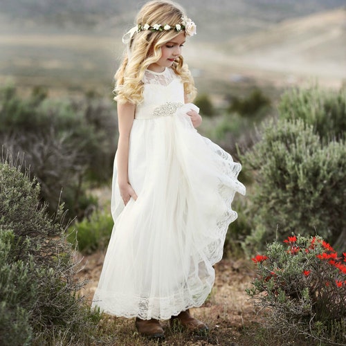 bohemian flower girl dresses for sale
