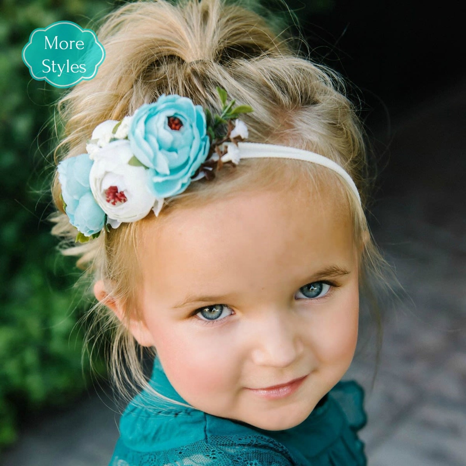Baby Headbandsbaby Girl Headband Floral Nylon Headband Etsy
