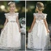 Lace girl dress, flower girl dress,flower girl lace dresses,country lace dress,white toddler dress,ivory lace dress,Rustic flower girl 166 