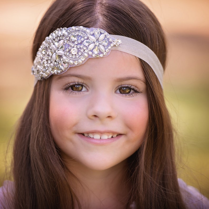 Baby Headband Flower Girl Headband Crystal Headbandbridal Etsy
