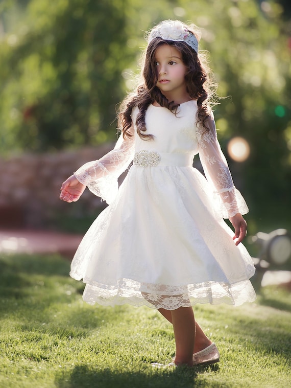 Vestido de niña de flores de encaje vestidos de niña de - Etsy España Vestido de niña de flores de encaje vestidos de niña de - Etsy España