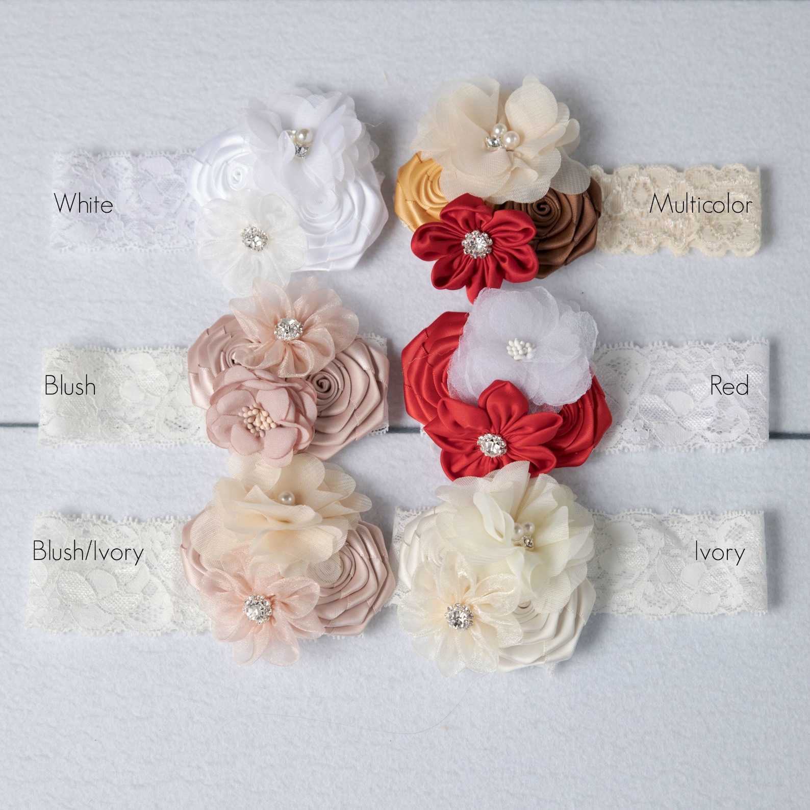 Ivory Baptism Headband, Christening Headband, Baptismal Hair Bow, Baby