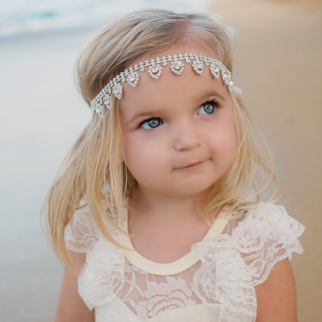 Baby Headband, Flower Girl Headband, Crystal Headband, Rhinestone