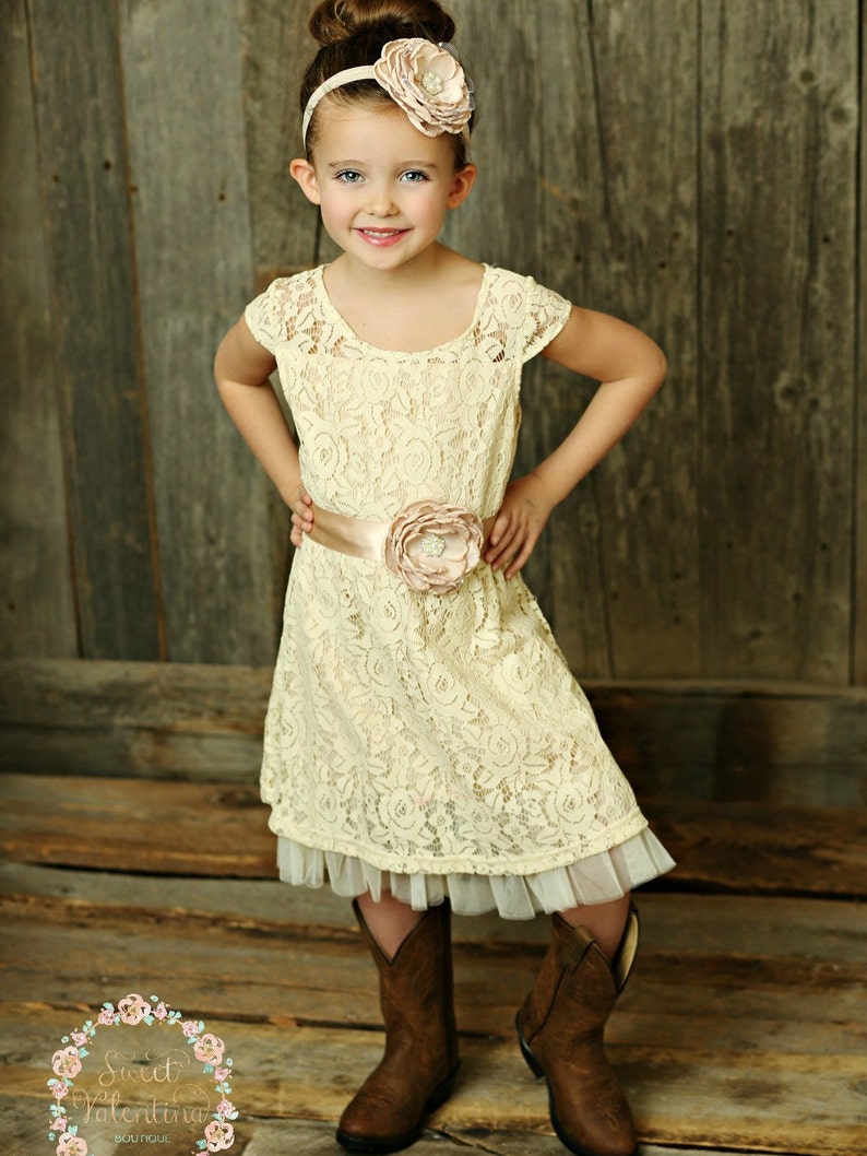 rustic baby dress