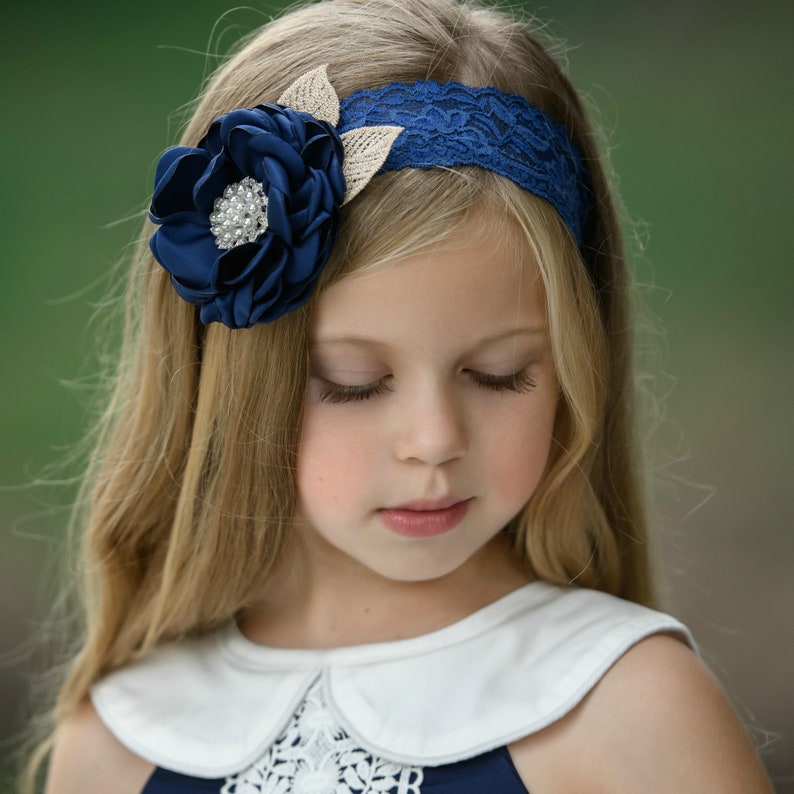 Black Headband Silk Flower headband girl headband couture Etsy
