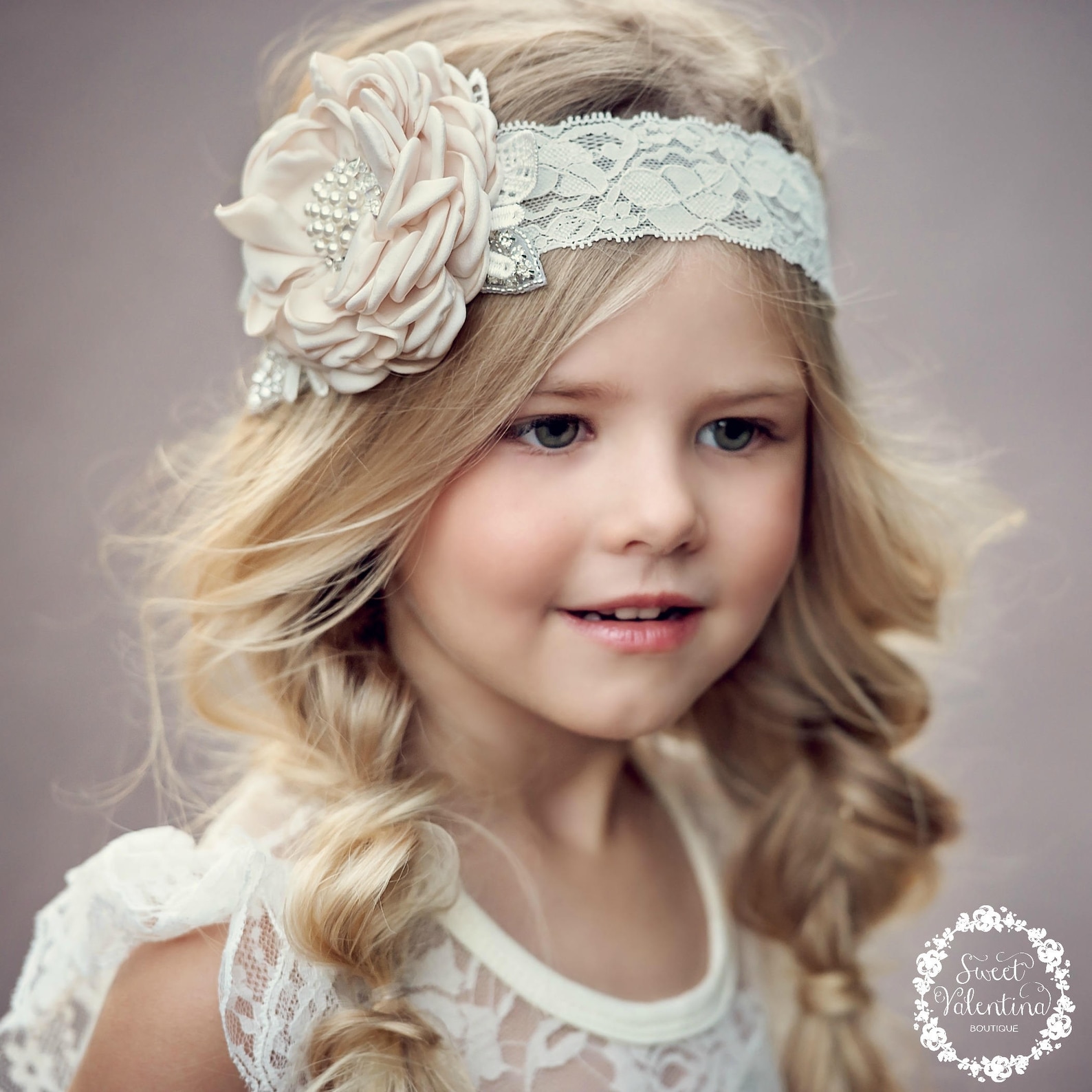 Flower Girl Dress Boho Flower Girl Dress Rustic Ivory Flower Etsy