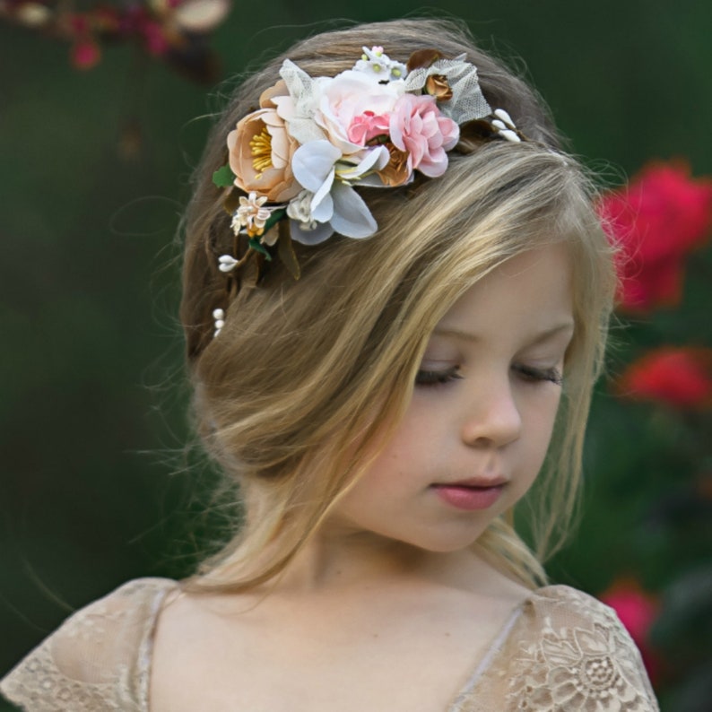 Spring Flower Crown Flower Tiara Floral Crown Flower Halo Etsy