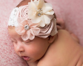 Baby Headband, Baby Girl Headband,Newborn Headband, Infant Headband, Baby Headbands, Baby Hair Bows, flower headband, Girls lace headband.