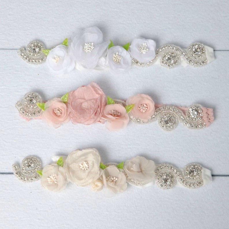Pink Baby Headband Flower Girl Headband Blush Pink Flower Etsy